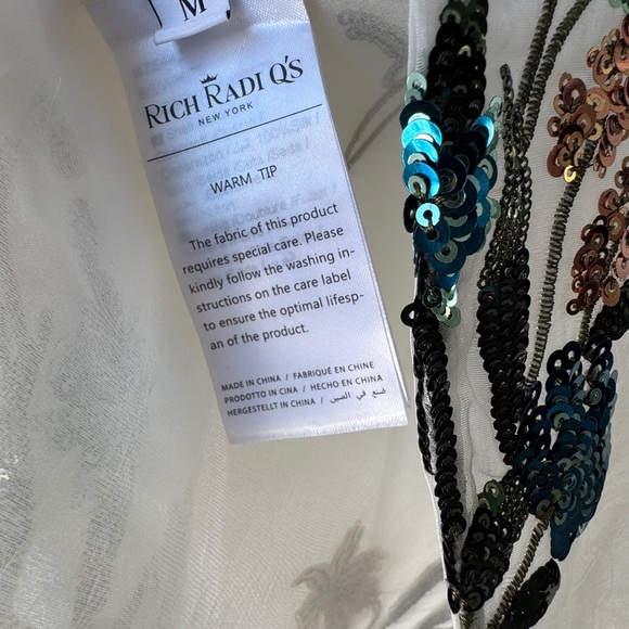 Rich Radi Q’S Silk floral sequin blouse - Picture 6 of 12